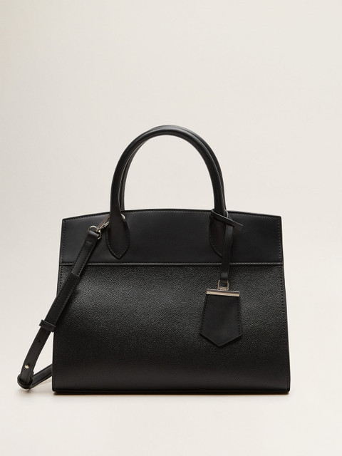 

MANGO Black Solid Handheld Bag
