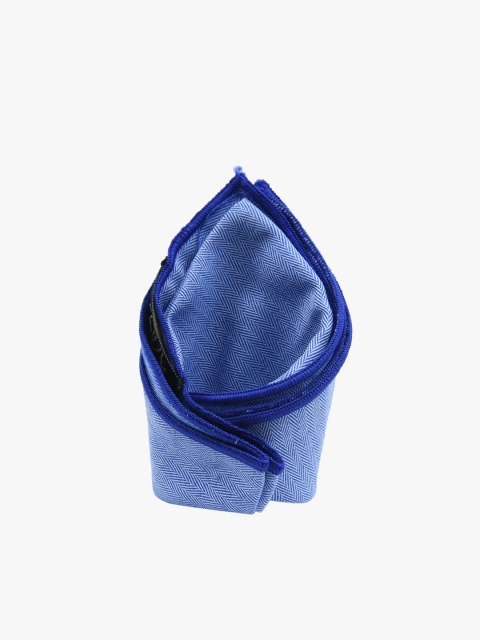 

Tossido Men Blue Solid Pocket Square