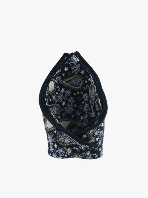 

Tossido Men Black Woven Design Pocket Square