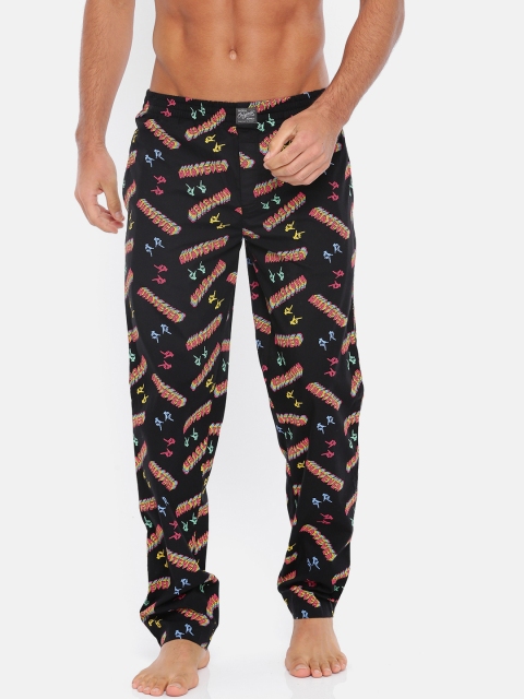 

Jack & Jones Men Black & Pink Printed Pyjamas 2017210010