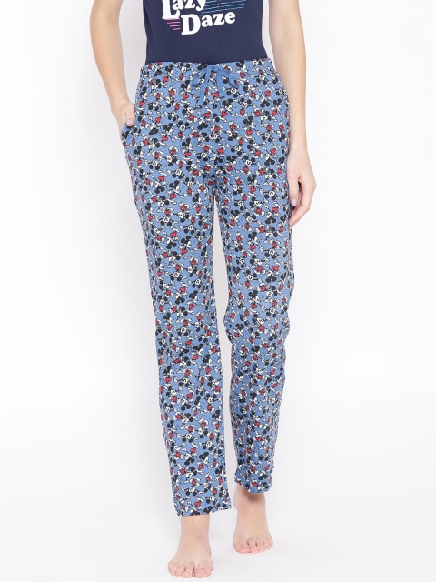 

July Nightwear Women Blue & Black Printed Pyjamas JDP003