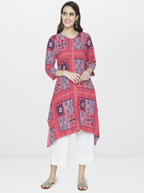 

Global Desi Red Printed Tunic