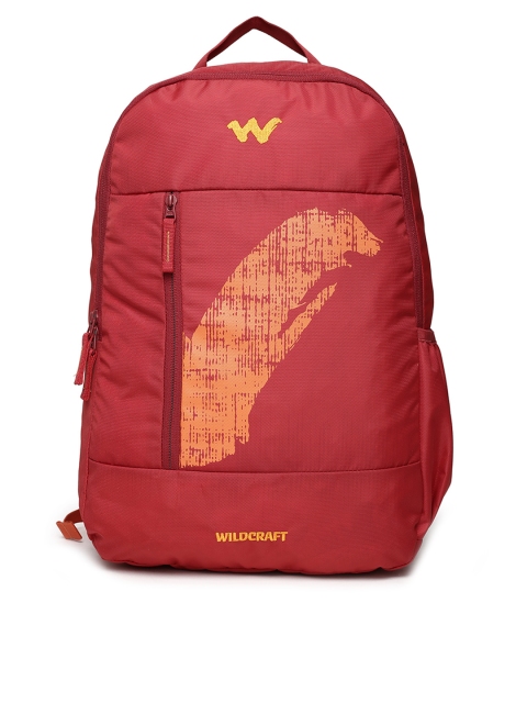 

Wildcraft Unisex Red & Orange Brand Logo Backpack