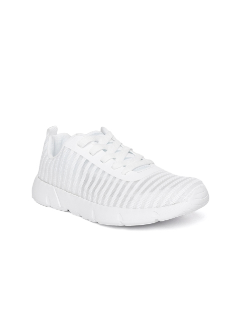 

United Colors of Benetton Women White Self-Striped Sneakers
