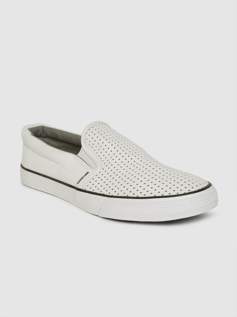 

U.S. Polo Assn. Men White Solid Slip-On Sneakers