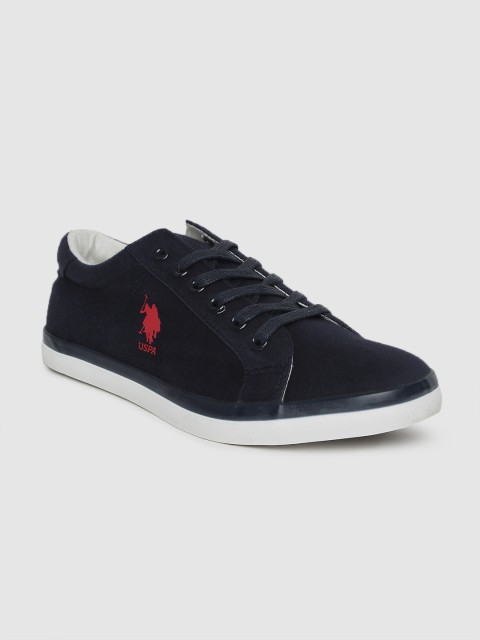 

U.S. Polo Assn. Men Navy Blue Solid Sneakers