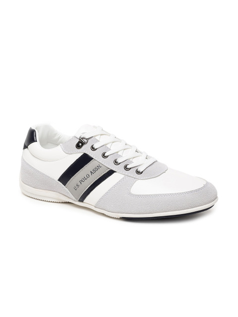 

U.S. Polo Assn. Men White And Grey Sneakers