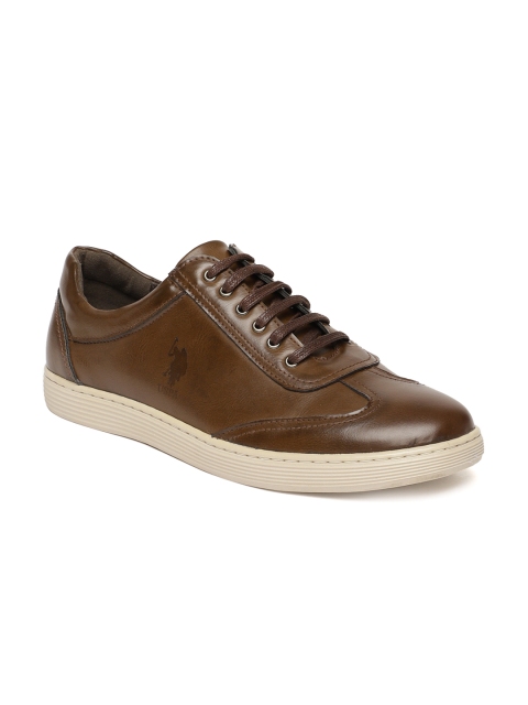 

U.S. Polo Assn. Men Brown Leather Sneakers