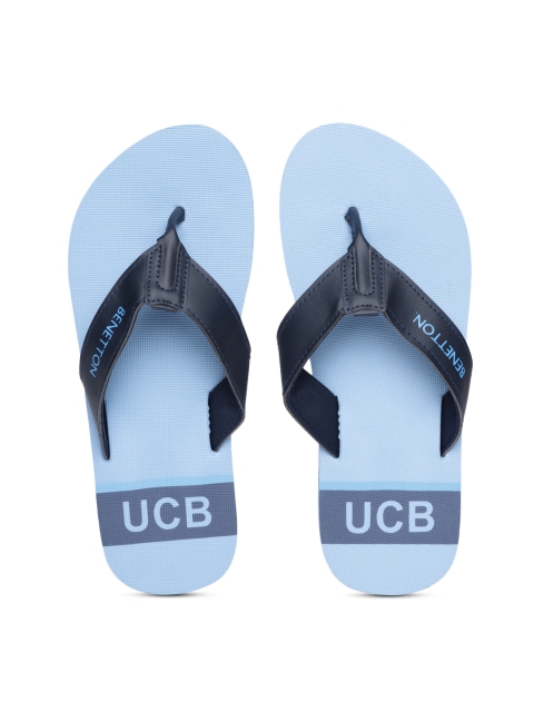 

United Colors of Benetton Men Blue Solid Thong Flip-Flops
