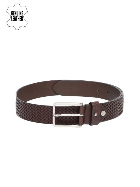 

Tommy Hilfiger Men Brown Genuine Leather Textured Belt