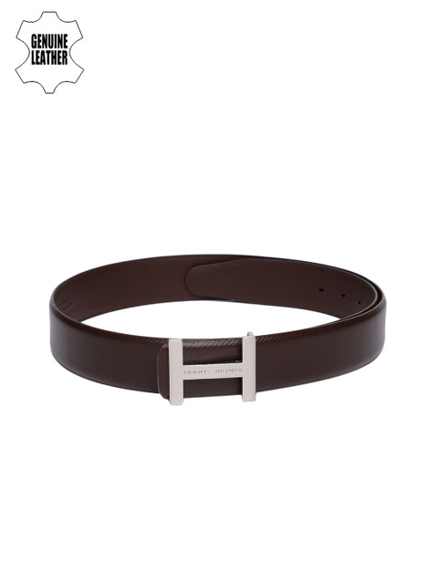 

Tommy Hilfiger Men Brown Textured Leather Reversible Belt