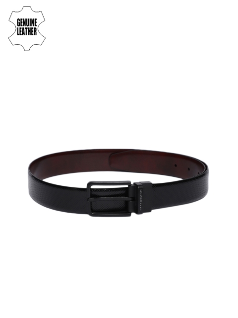 

Tommy Hilfiger Men Navy Blue Textured Reversible Belt