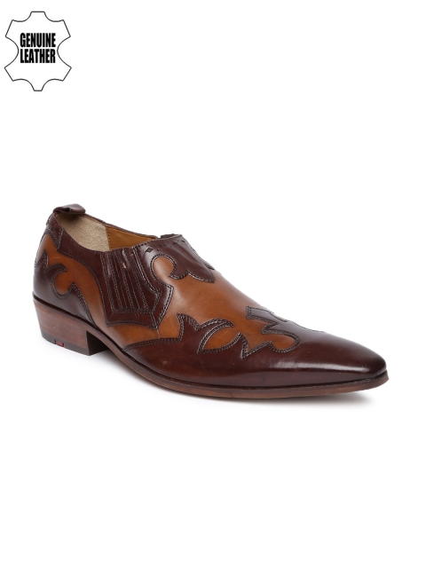 

Ruosh Men Brown Semi-Formal Genuine Leather Slip-on Shoes
