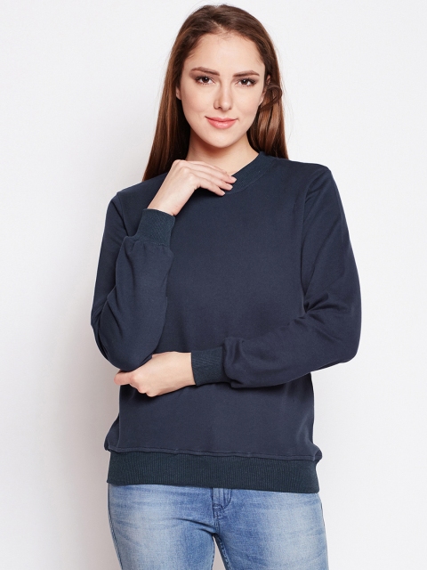 

Alsace Lorraine Paris Women Navy Blue Solid Sweatshirt