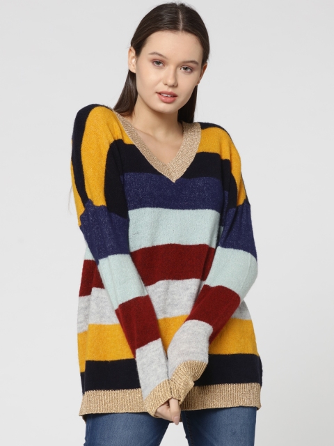 

ONLY Women Multicoloured Striped Pullover, Multi
