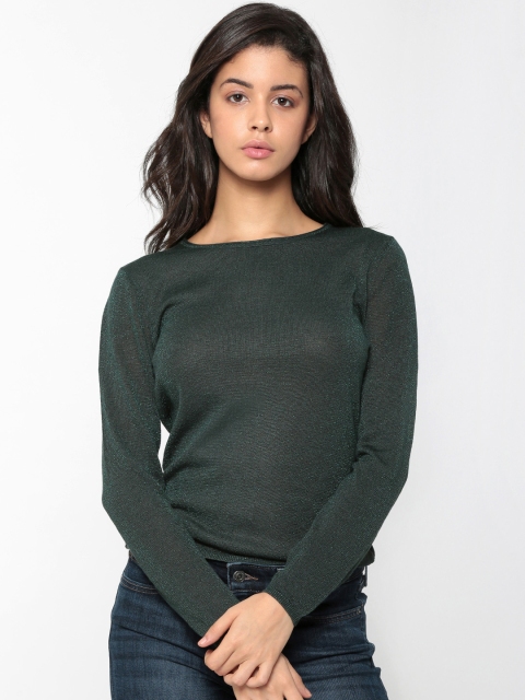 

ONLY Women Green Solid Top