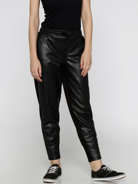 

ONLY Women Black Regular Fit Solid Trousers
