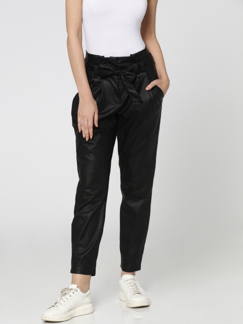 

ONLY Women Black Regular Fit Solid Trousers