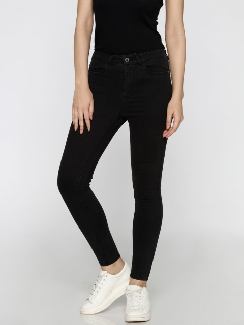 

ONLY Women Black Regular Fit Mid-Rise Clean Look Stretchable Jeans