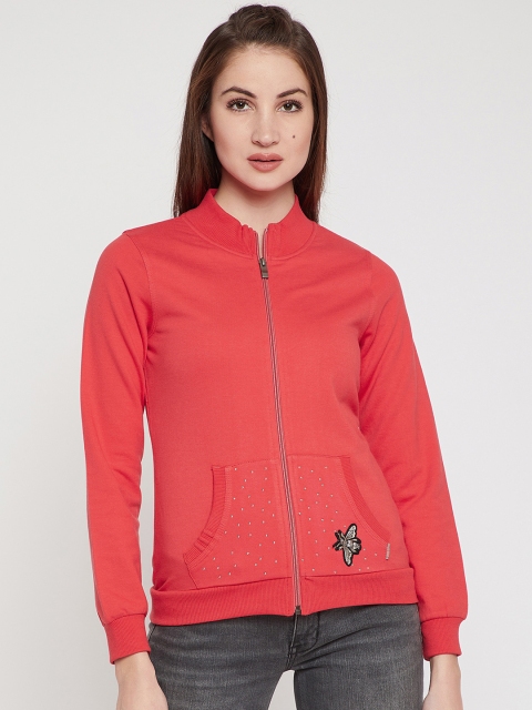 

RARE Women Red Solid Sweatshirt