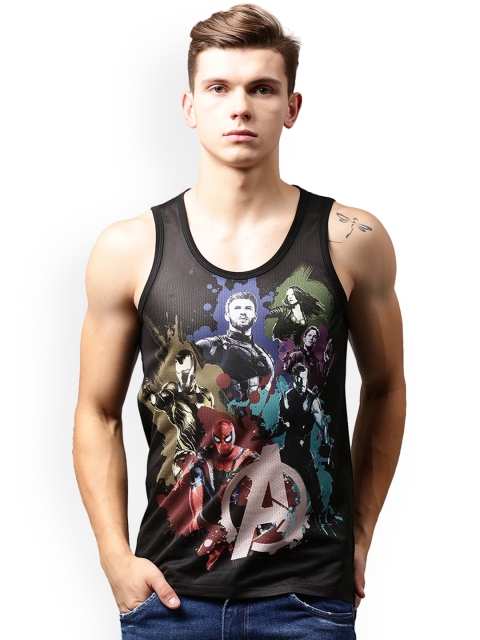 

Marvel by Wear Your Mind Men Black Printed Round Neck T-shirt