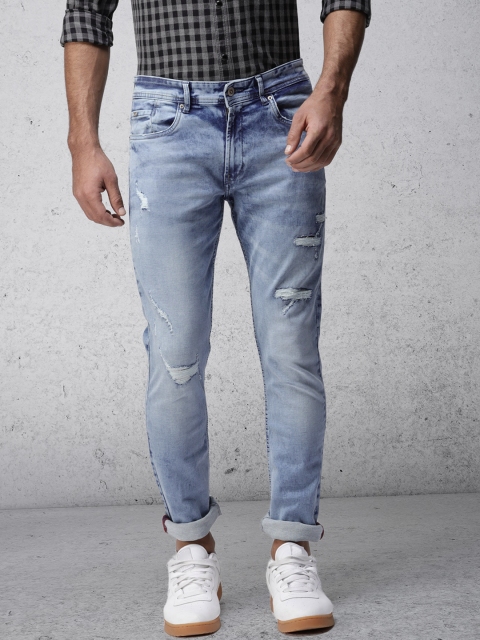 

Ecko Unltd Men Blue Slim Fit Mid-Rise Mildly Distressed Stretchable Jeans
