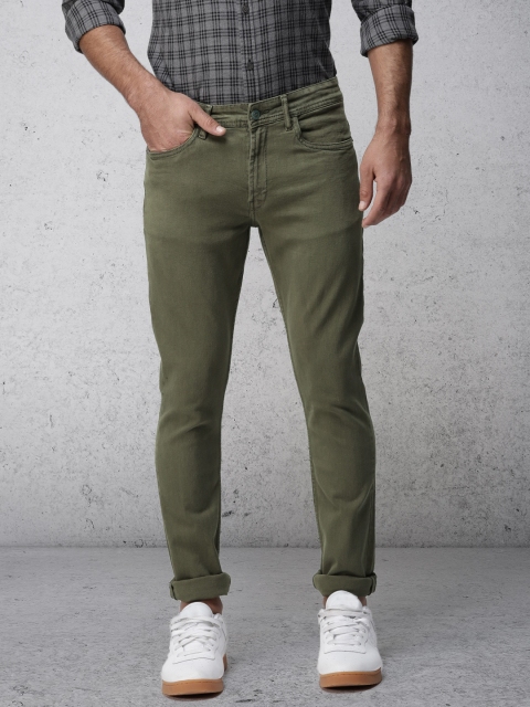 

Ecko Unltd Men Olive Green Super Slim Fit Mid-Rise Clean Look Stretchable Jeans