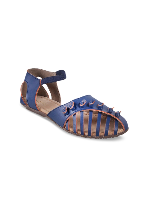 

Metro Women Blue Solid Flat Shoes