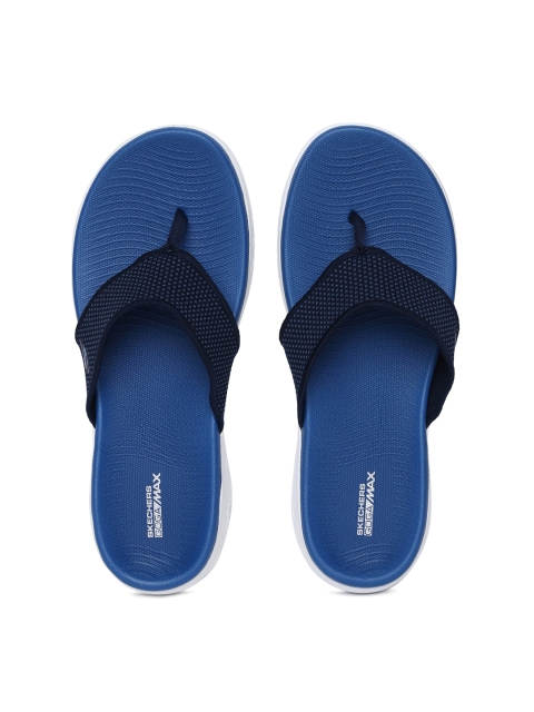 

Skechers Men Navy Blue ON-THE-GO 600 Woven Design Thong Flip-Flops