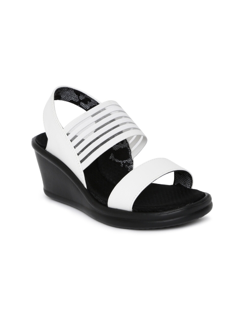 

Skechers Women White Solid Sandals