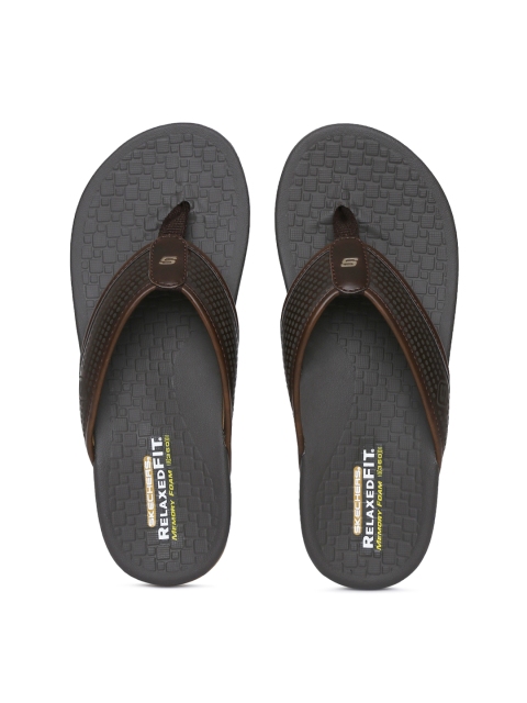 

Skechers Men Brown Solid Thong Flip-Flops
