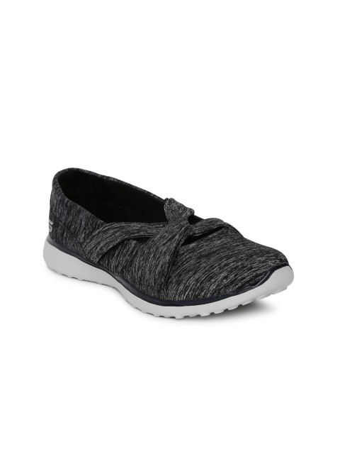 

Skechers Women Grey MICROBURST-KNOT CONCERNED Slip-On Sneakers