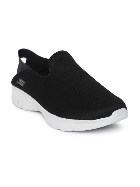 

Skechers Men Black Mesh Mid-Top Walking Shoes