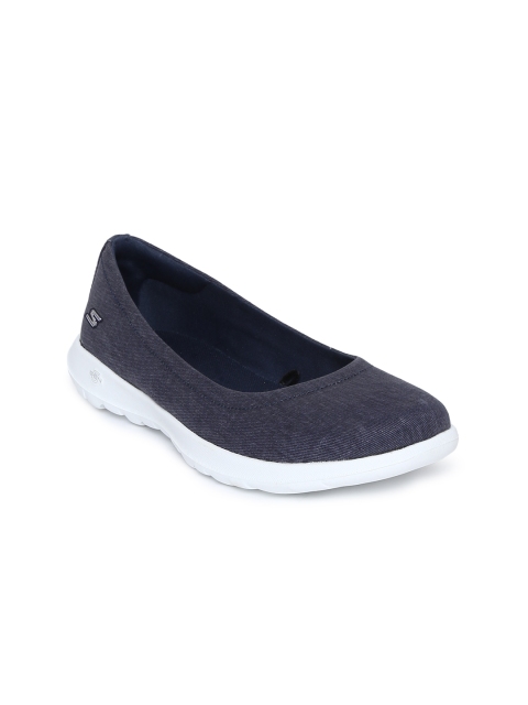 

Skechers Women Navy Go Walk Lite In Bloom Walking Shoes, Navy blue