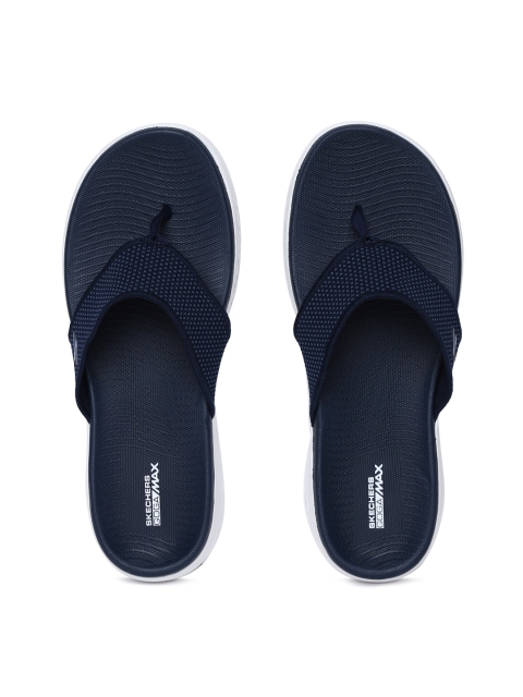 

Skechers Men Navy Blue Self Design On-The-Go 600 Thong Flip-Flops