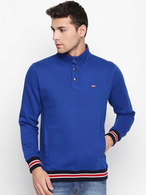 

BYFORD by Pantaloons Men Blue Solid Sweatshirt