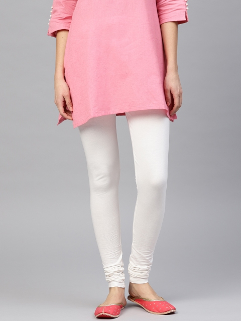 

Libas Women White Solid Leggings