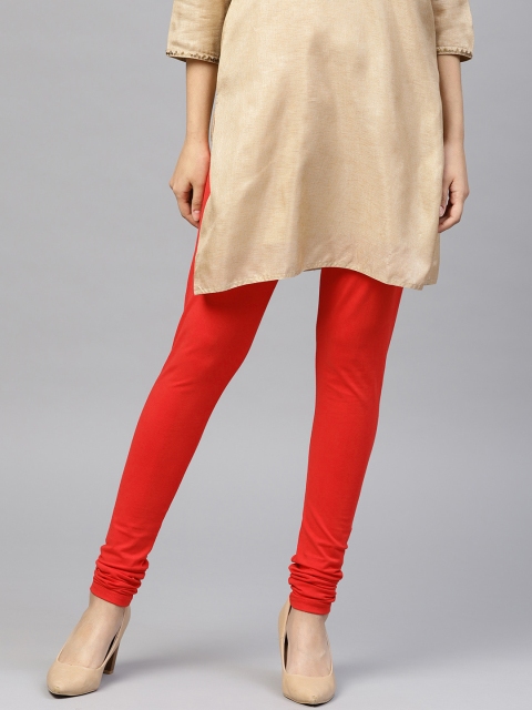 

Libas Women Red Solid Leggings