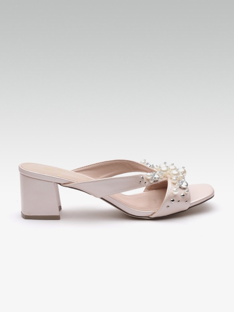 

Carlton London Women Beige Embellished Heels