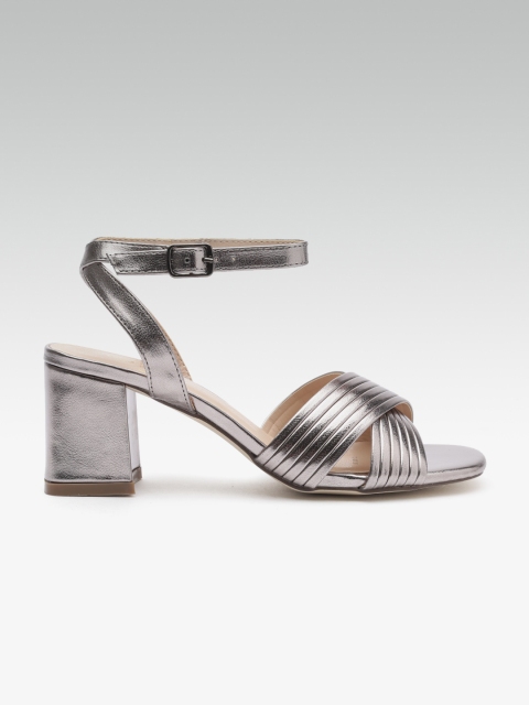 

Carlton London Women Gunmetal-Toned Solid Heels, Metallic