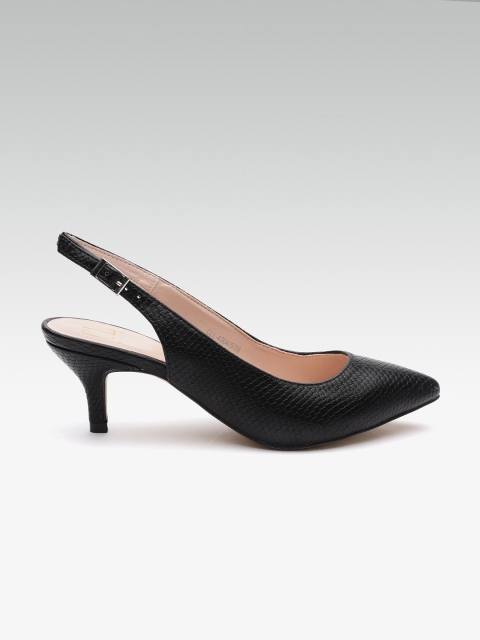 

Carlton London Women Black Textured Pumps