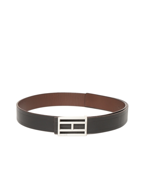 

Tommy Hilfiger Men Coffee Brown Textured Formal Reversible Belt