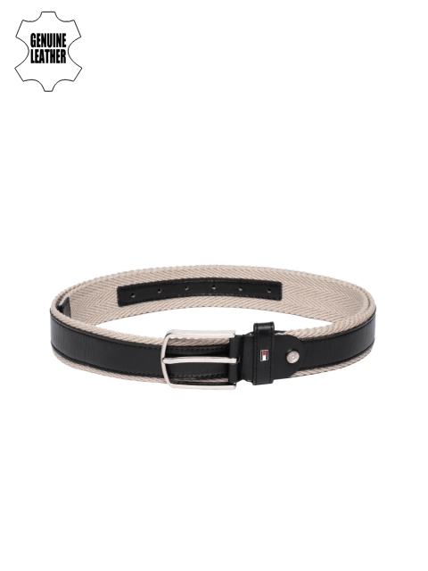 

Tommy Hilfiger Men Black Solid Leather Belt