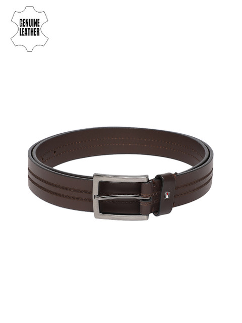 

Tommy Hilfiger Men Brown Solid Genuine Leather Belt