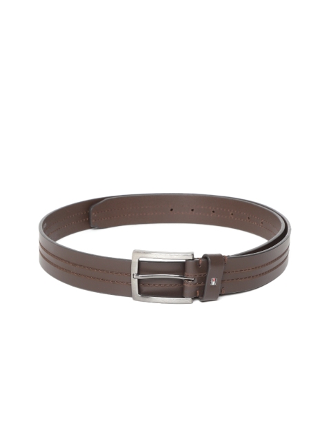 

Tommy Hilfiger Men Brown Striped Leather Belt