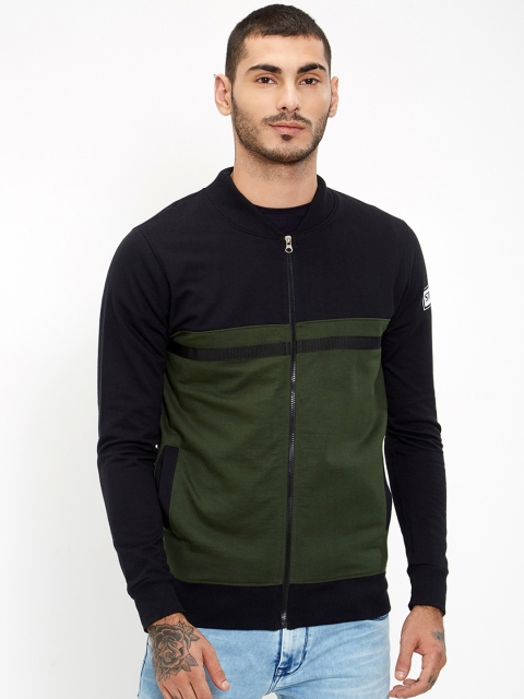 

Maniac Men Black Colourblocked Bomber