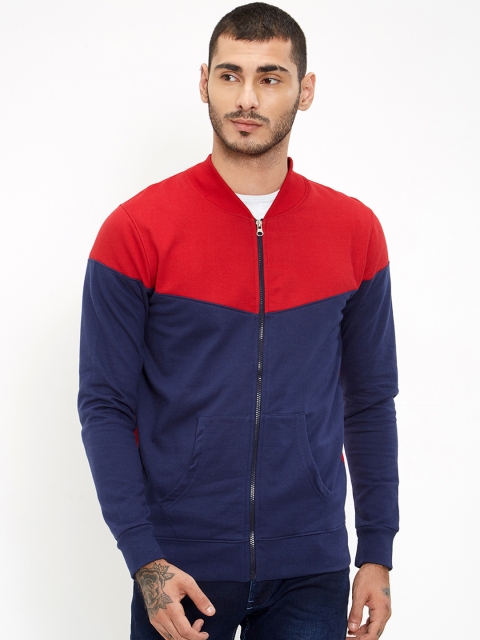 

Maniac Men Red Colourblocked Windcheater Bomber