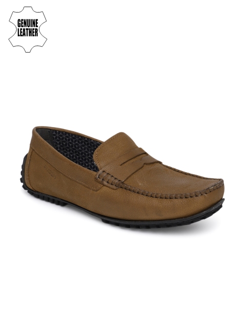 

Ruosh Men Tan Genuine Leather Driving Shoes