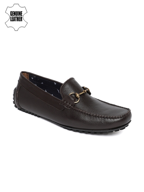

Ruosh Men Brown Genuine Leather Driving Shoes