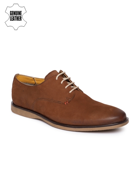 

Ruosh Men Brown Genuine Leather Derbys